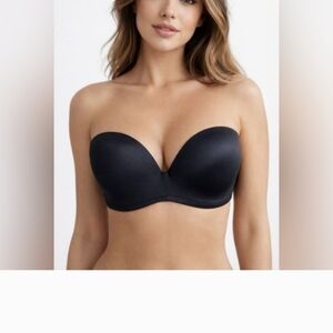 Maidenform Strapless Padded Underwire Black Bra 34C